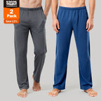 Men's Cotton Lounge Trousers & Two-Pack Options. Cotton fabric.