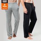 Men's Cotton Lounge Trousers & Two-Pack Options. Cotton fabric.