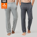 Men's Cotton Lounge Trousers & Two-Pack Options. Cotton fabric.