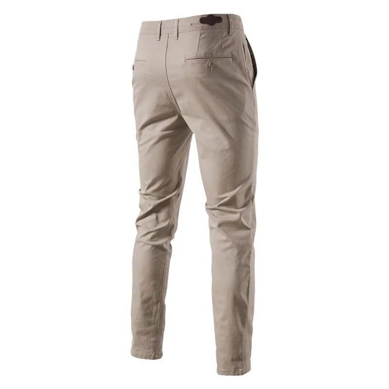 Men's Cotton-Blend Slim Stretch Chinos. Cotton blend with elastane.