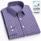 Men's Cotton Point-Collar Check Shirt. 100% cotton.