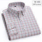 Men's Cotton Stripe & Check Collar Shirt. 100% cotton.