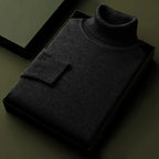 Men's Essential Ribbed Roll-Neck Jumper. Folded ribbed roll neck.