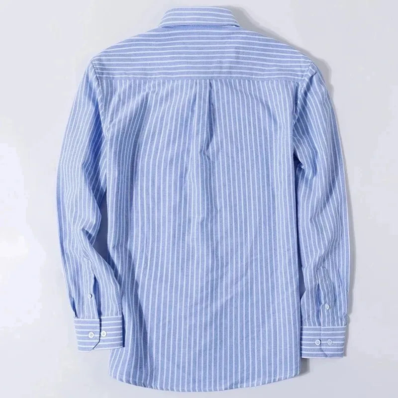 Men's Cotton Oxford Shirt in Plain, Stripe & Check. Oxford cotton fabric.