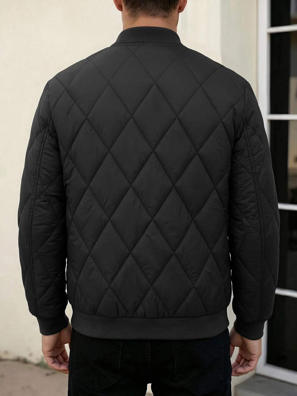 Men's Lightweight Diamond-Quilted Bomber. Diamond quilting.