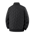 Men's Fleece-Lined Chevron Quilted Jacket. Chevron quilting.