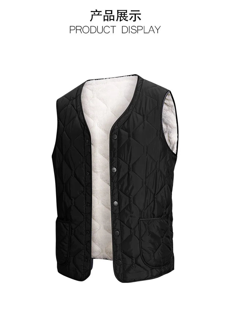 Men's Diamond-Quilted Button-Front Gilet. Diamond quilting.