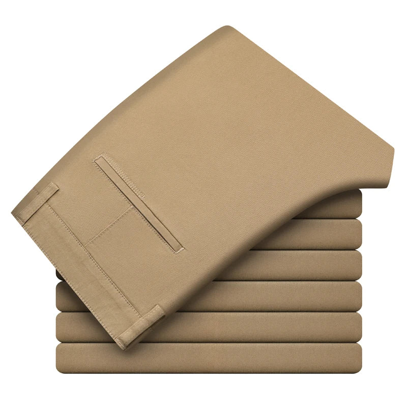 Men's Cotton-Rich Straight Stretch Chinos. 97% cotton and 3% elastane.