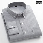 Men's Plain Cotton Oxford Shirt With Chest Pocket. 100% cotton Oxford fabric.