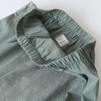 Men's Piped Cotton Kimono Lounge Set. Crinkled cotton fabric.