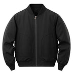 Men's Classic Zip-Front Cargo Bomber Jacket. Full zip front.