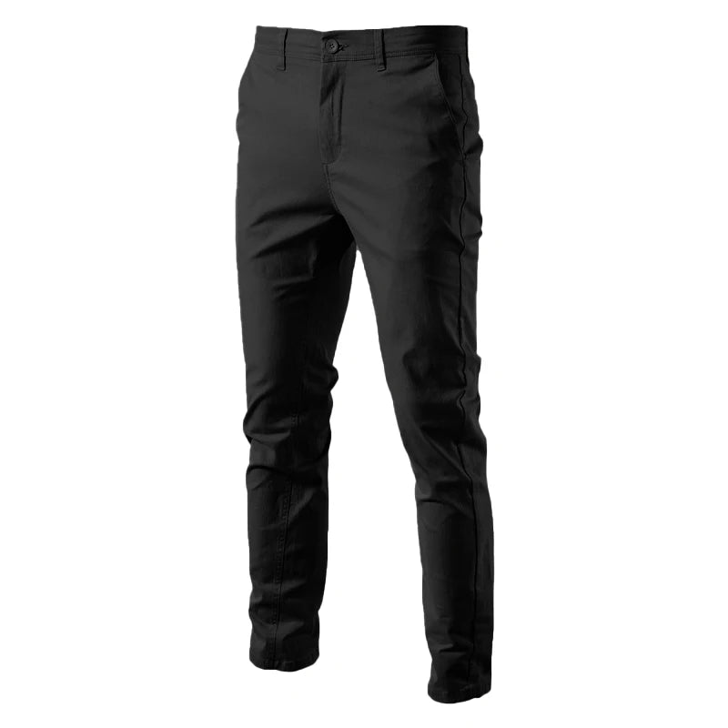 Men's Cotton-Blend Slim Stretch Chinos. Cotton blend with elastane.