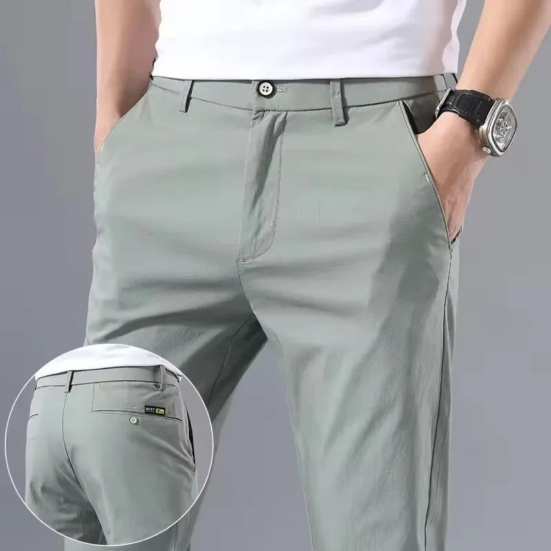 Men's Lightweight Slim-Fit Chinos. Cotton blend with elastane.