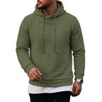 Men's Textured Waffle Pullover Hoodie. Textured waffle finish.