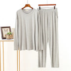 Men's Modal-Blend Crew-Neck Lounge Set. Modal-elastane blend.