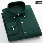 Men's Plain Cotton Oxford Shirt With Chest Pocket. 100% cotton Oxford fabric.
