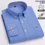 Men's Long-Sleeve Button-Down Oxford Shirt. 100% cotton Oxford fabric.