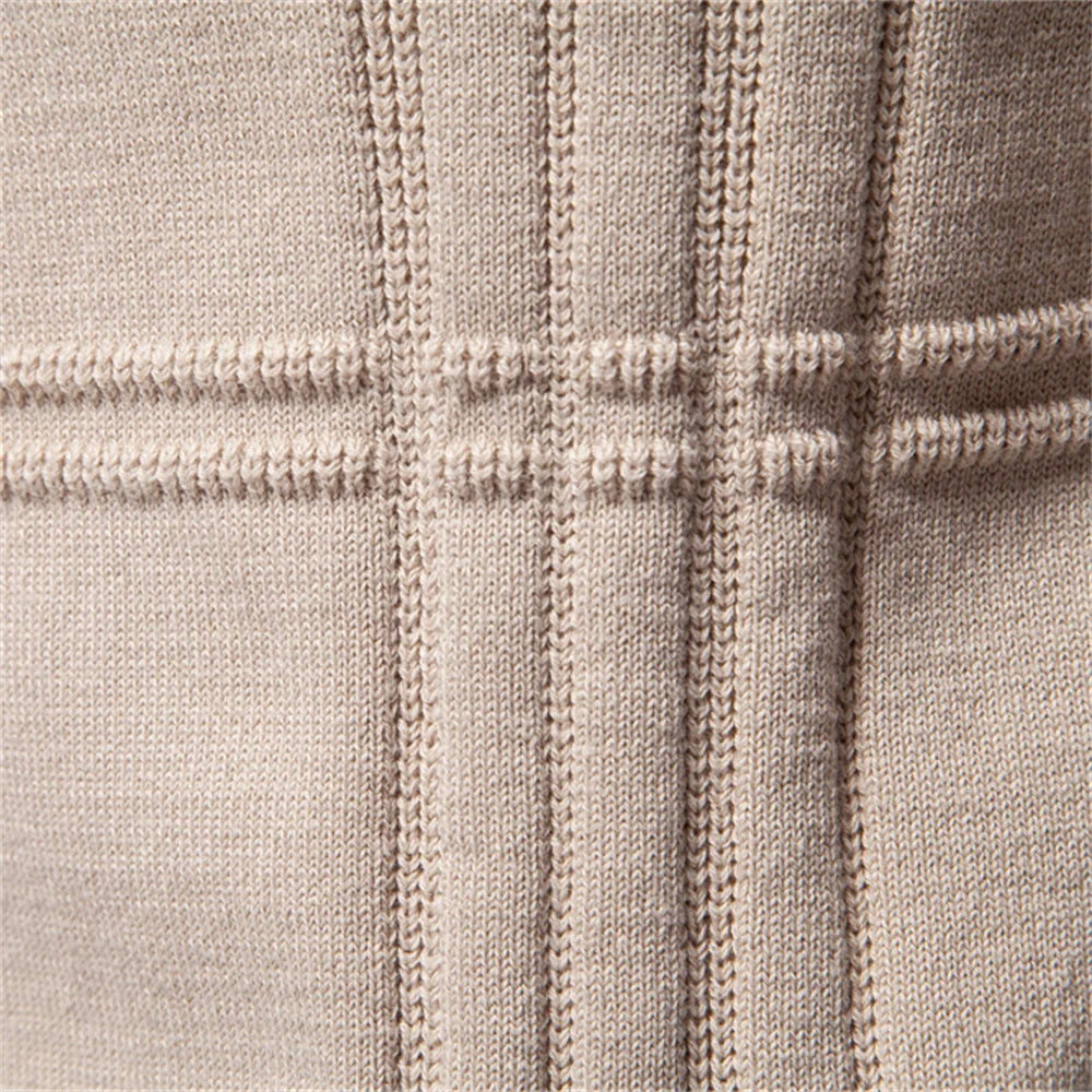 Men's Textured Stripe Crew-Neck Jumper. 95% cotton, 5% elastane.