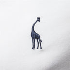 Men's Pique Polo With Giraffe Embroidery. Piqué texture.