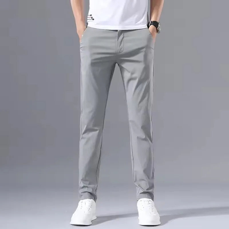 Men's Lightweight Slim-Fit Chinos. Cotton blend with elastane.