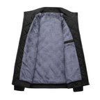 Men's Fleece-Lined Diamond Bomber Jacket. Diamond quilting.