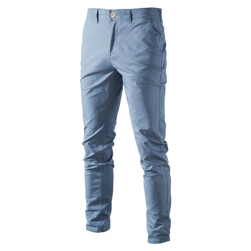 Men's Cotton-Blend Slim Stretch Chinos. Cotton blend with elastane.