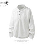 Men's Raglan Long-Sleeve Henley Top. Raglan sleeves.