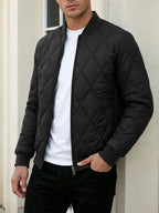 Men's Lightweight Diamond-Quilted Bomber. Diamond quilting.