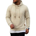 Men's Textured Waffle Pullover Hoodie. Textured waffle finish.
