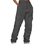 Men's Wide-Leg Cargo Sweatpants. Straight wide leg.