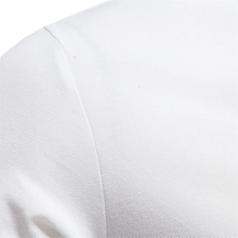 Men's Pique Polo With Giraffe Embroidery. Piqué texture.