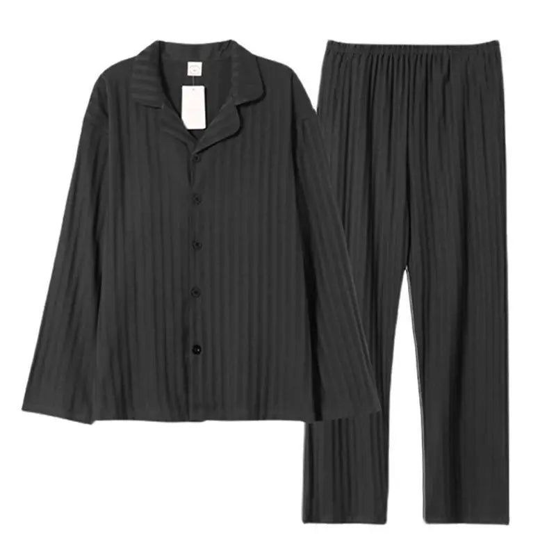 Men's Printed Cotton-Blend Long Pyjamas. Cotton-polyester blend.