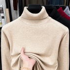 Men's Classic Roll-Neck Jumper. Roll-neck collar.