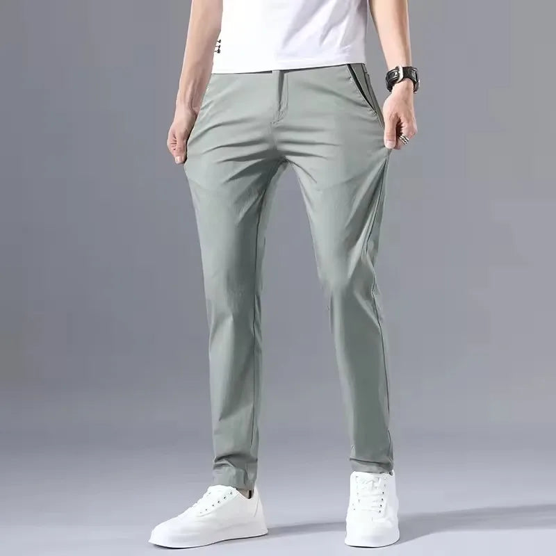 Men's Lightweight Slim-Fit Chinos. Cotton blend with elastane.