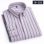 Men's Cotton Stripe & Check Collar Shirt. 100% cotton.