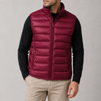 Men's Lightweight Narrow-Quilted Gilet. Narrow horizontal quilting.