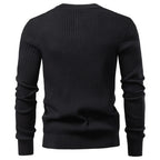Men's Ribbed Three-Button Henley Knit. Henley neckline with three-button placket.