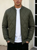 Men's Lightweight Diamond-Quilted Bomber. Diamond quilting.