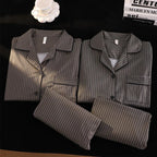 Cotton Pinstripe Pyjamas in Men's & Women's Fits. Cotton fabric.