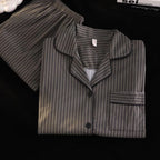 Cotton Pinstripe Pyjamas in Men's & Women's Fits. Cotton fabric.