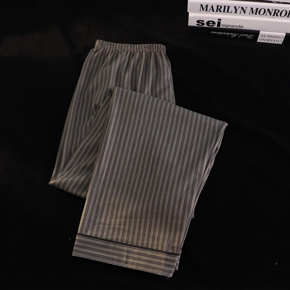 Cotton Pinstripe Pyjamas in Men's & Women's Fits. Cotton fabric.