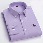 Men's Cotton Oxford Shirt in Plain, Stripe & Check. Oxford cotton fabric.