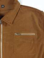 Men's Corduroy Zip-Front Workwear Jacket. Corduroy texture.