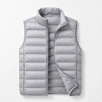 Men's Lightweight Narrow-Quilted Gilet. Narrow horizontal quilting.