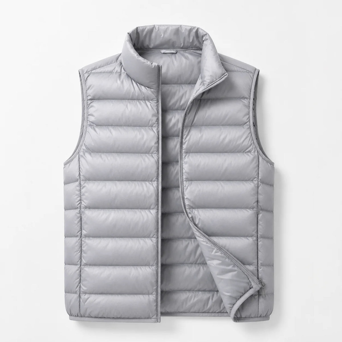 Men's Lightweight Narrow-Quilted Gilet. Narrow horizontal quilting.