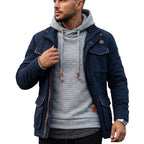 Men's Textured Waffle Pullover Hoodie. Textured waffle finish.
