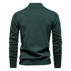 Men's Cotton-Blend Quarter-Zip Jumper. 95% cotton, 5% elastane.