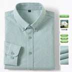Men's Fine-Stripe Cotton Button-Down Shirt. 100% cotton.