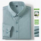 Men's Fine-Stripe Cotton Button-Down Shirt. 100% cotton.