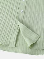 Men's Textured Short-Sleeve Button Shirt. Textured finish.